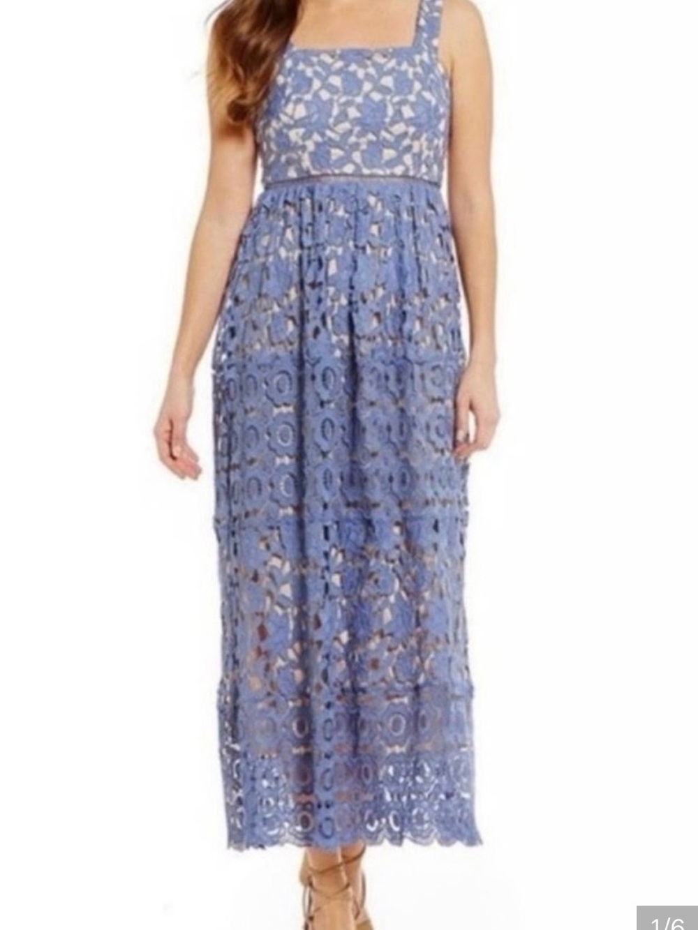 Gianni Bini Periwinkle Lace Maxi Dress